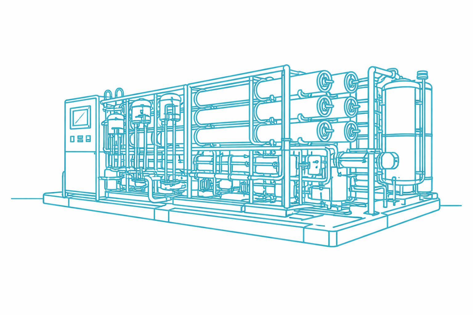 Desalination and RO equipment supply sketch